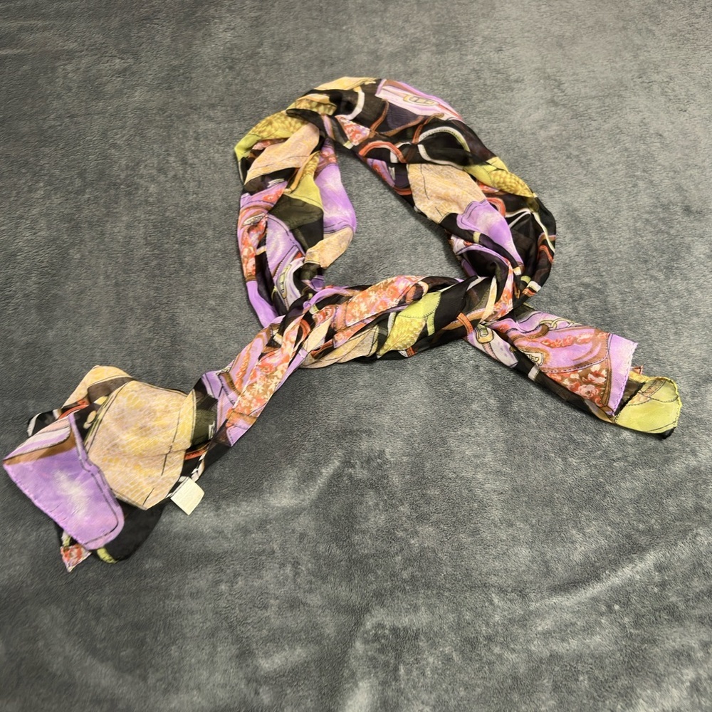 Colorful Patterned Scarf - Picture 4 of 6